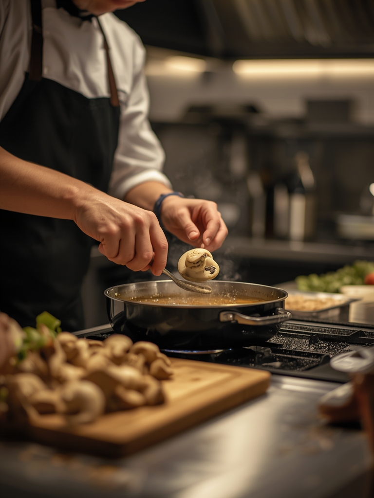 low carb mushroom soup step-by-step