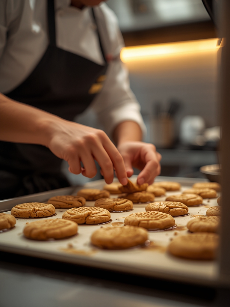 low carb peanut butter cookies step-by-step